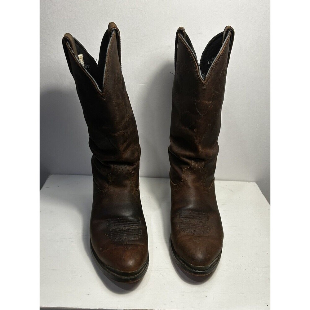 Durango Boots Womens 6.5 M Brown Leather Slouch Western Rodeo Made in USA RD542